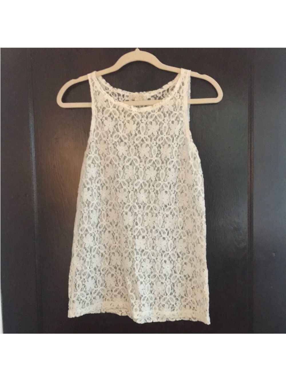 F21 Cream Lace Tank Top
